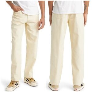 NEW KROST SS23 Chain Stitch Cotton Pants in Beige Size Large DISCONTINUED
